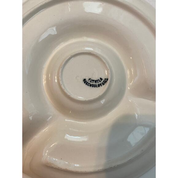 Vintage pre-90's Artichoke plates, made in Czechoslovakia, 3 available - Picture 3 of 5